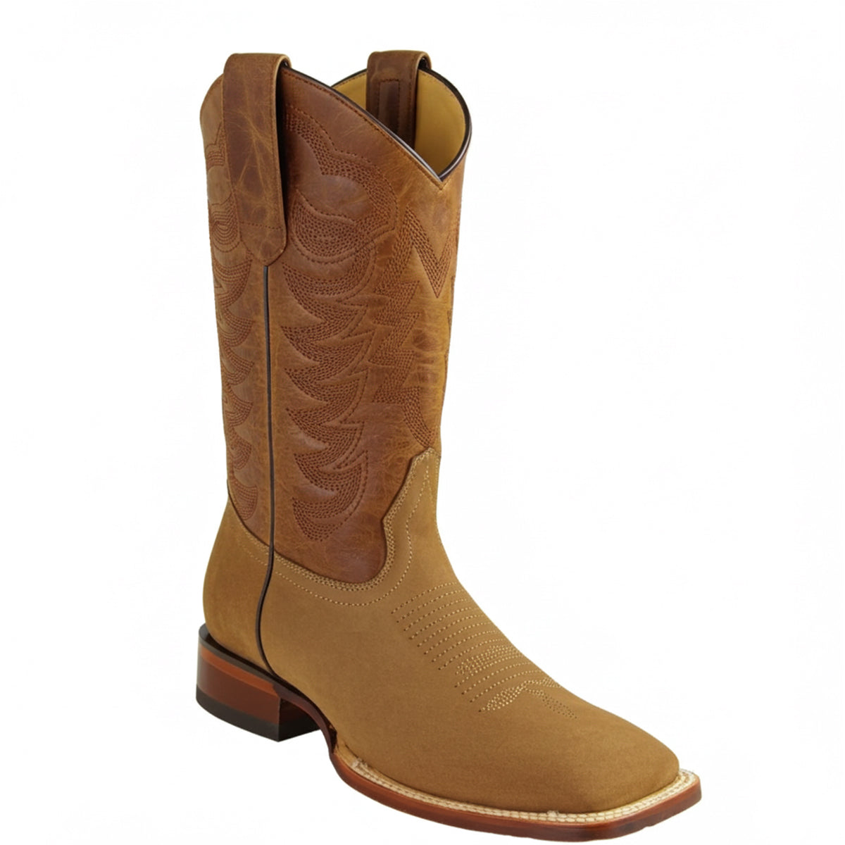 Los Altos Taupe Extra Wide Square Toe Boot
