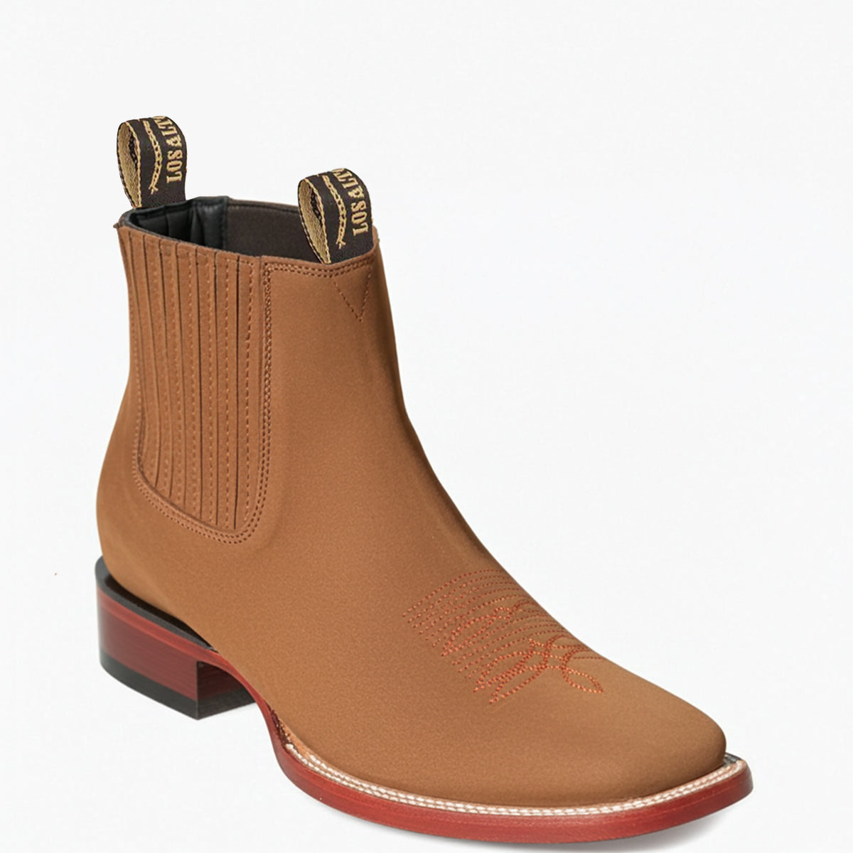 Men's Light Brown Square Toe Boot