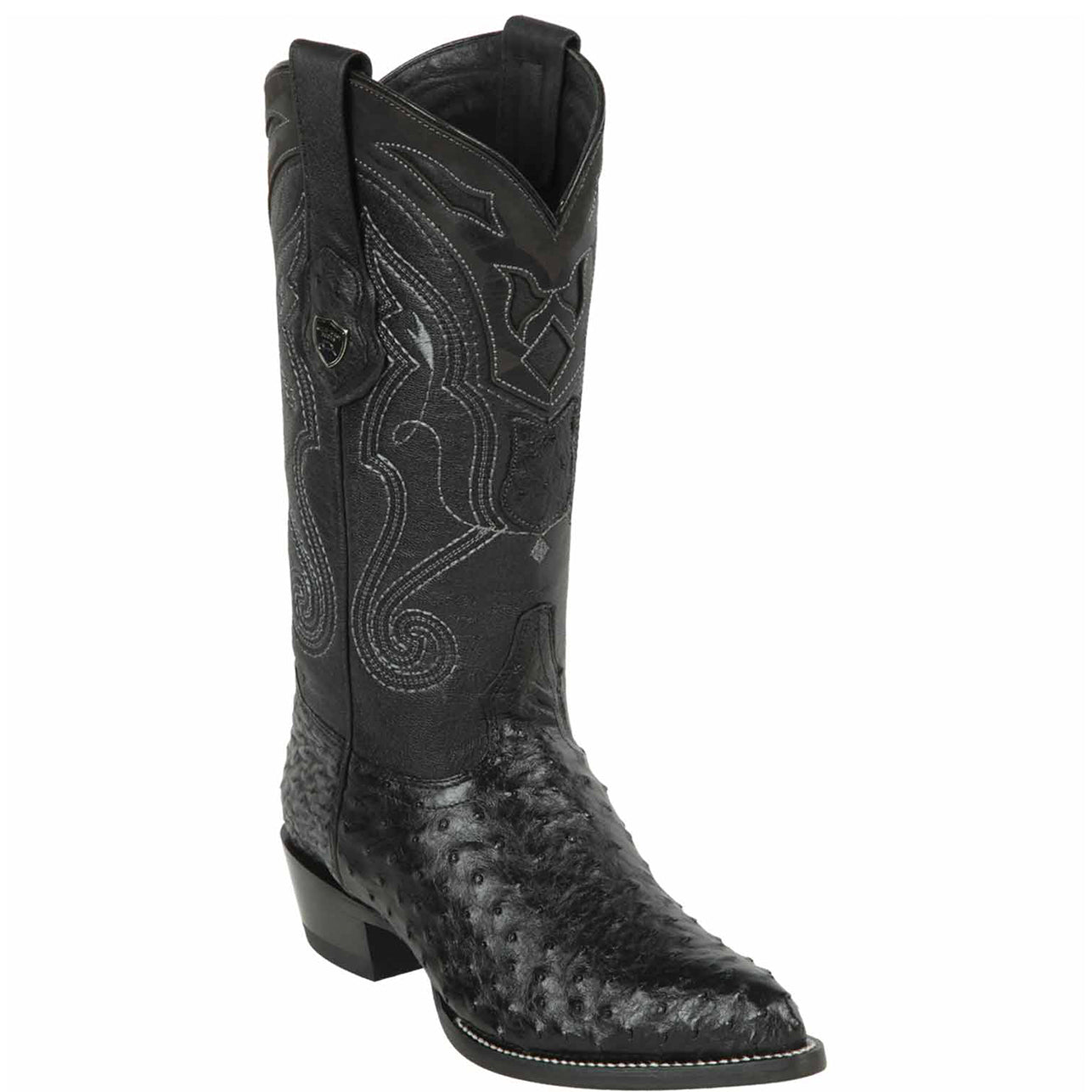 Ostrich Cowboy Boots Black main image 1
