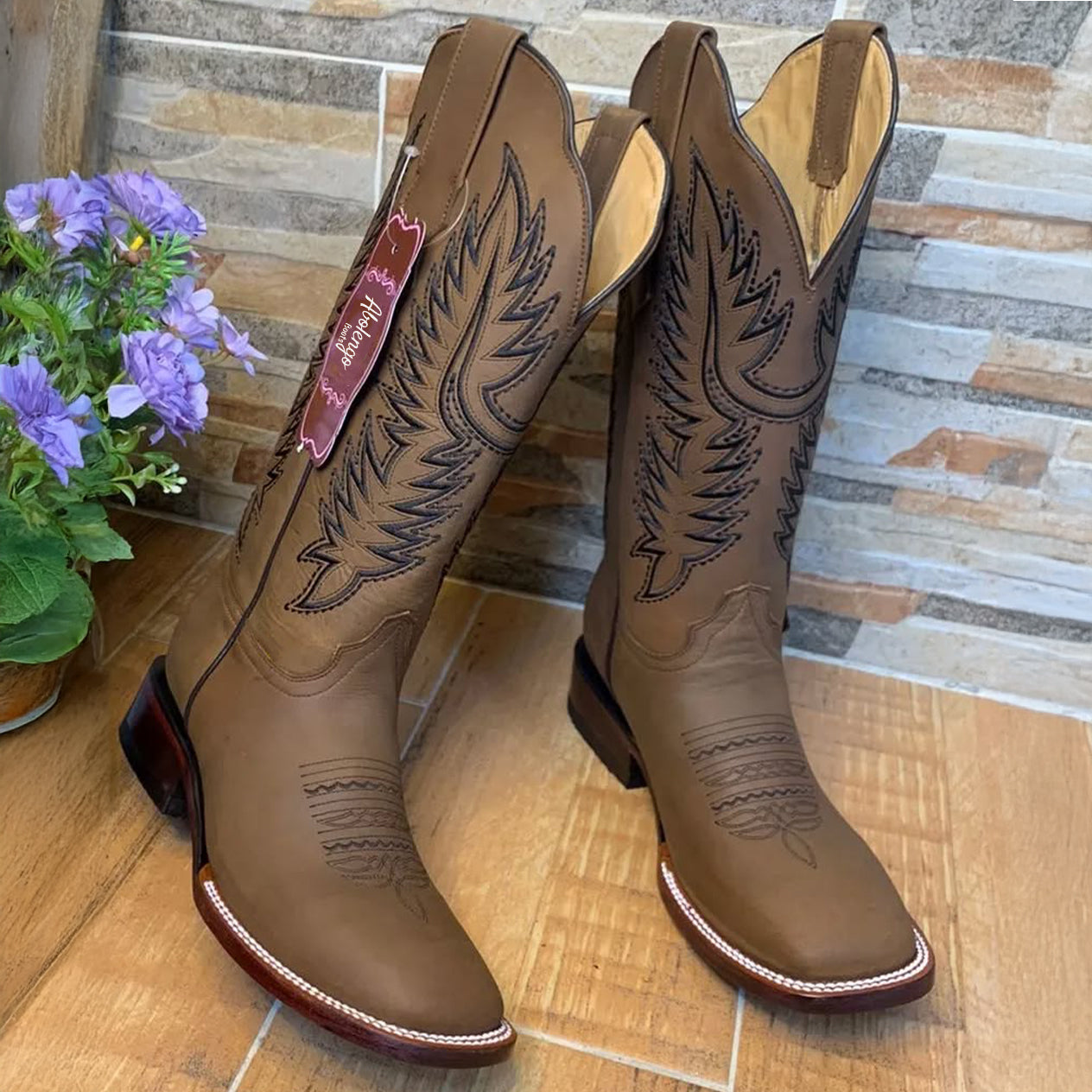 Bottes de cowboy femme marron marque Texas neuves. 4422 6 M. 20-98 Bottes de cowboy femme marron marque Texas neuves. 4422 6 M. 20-98