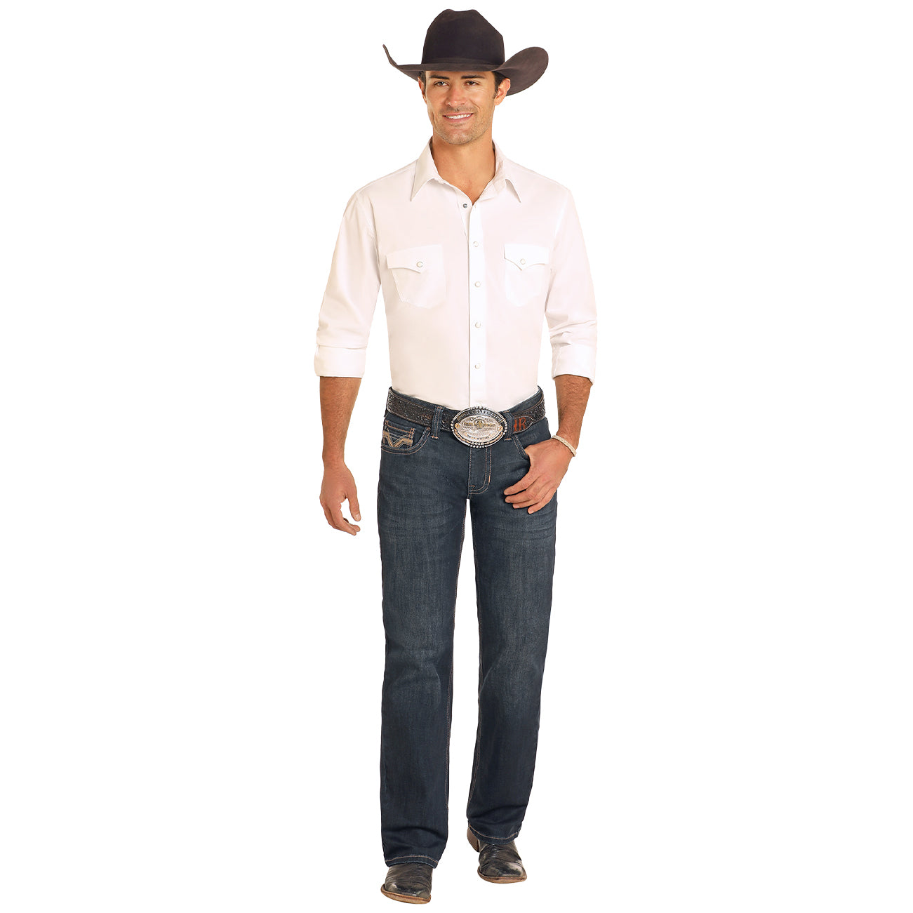 Rock & Roll Denim Dark Wash Straight Jeans 30x32 Rock & Roll Denim Dark Wash Straight Jeans 30x32