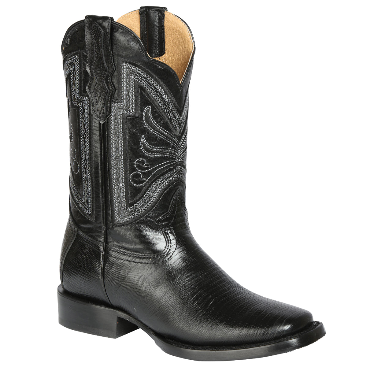 Black Lizard Cowboy Boots R-Toe main image 0