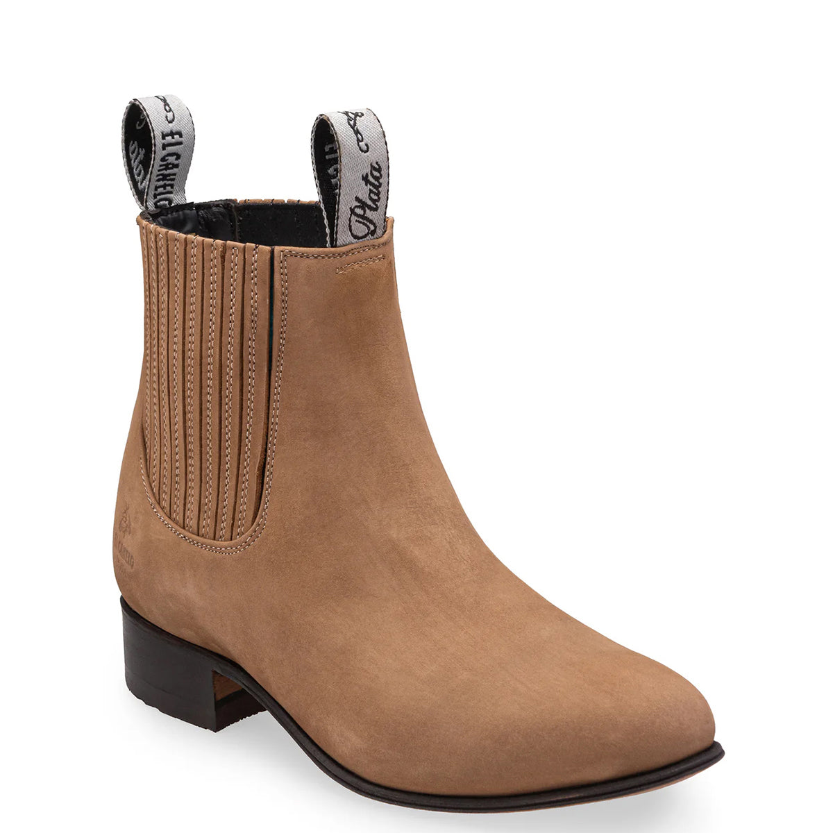 Botas De Vaquero Fashion Boots BU1006 Unisex - Color Camello, Talla 44 EU, Cuero Auténtico, Suela De Goma