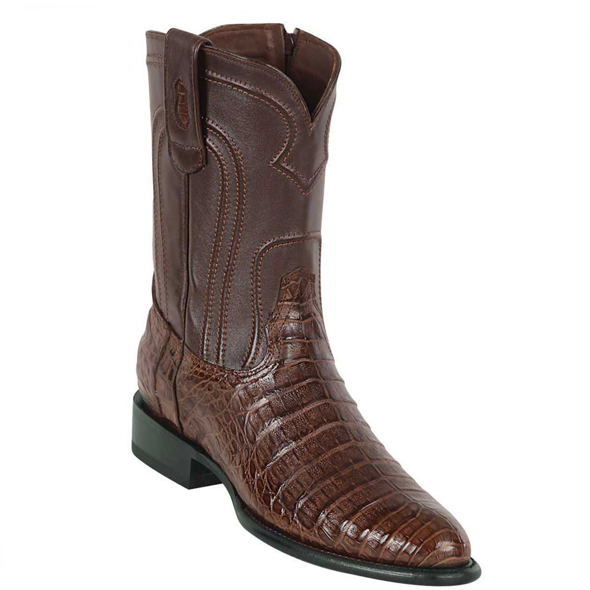 Los Altos Brown Roper Caiman Boot