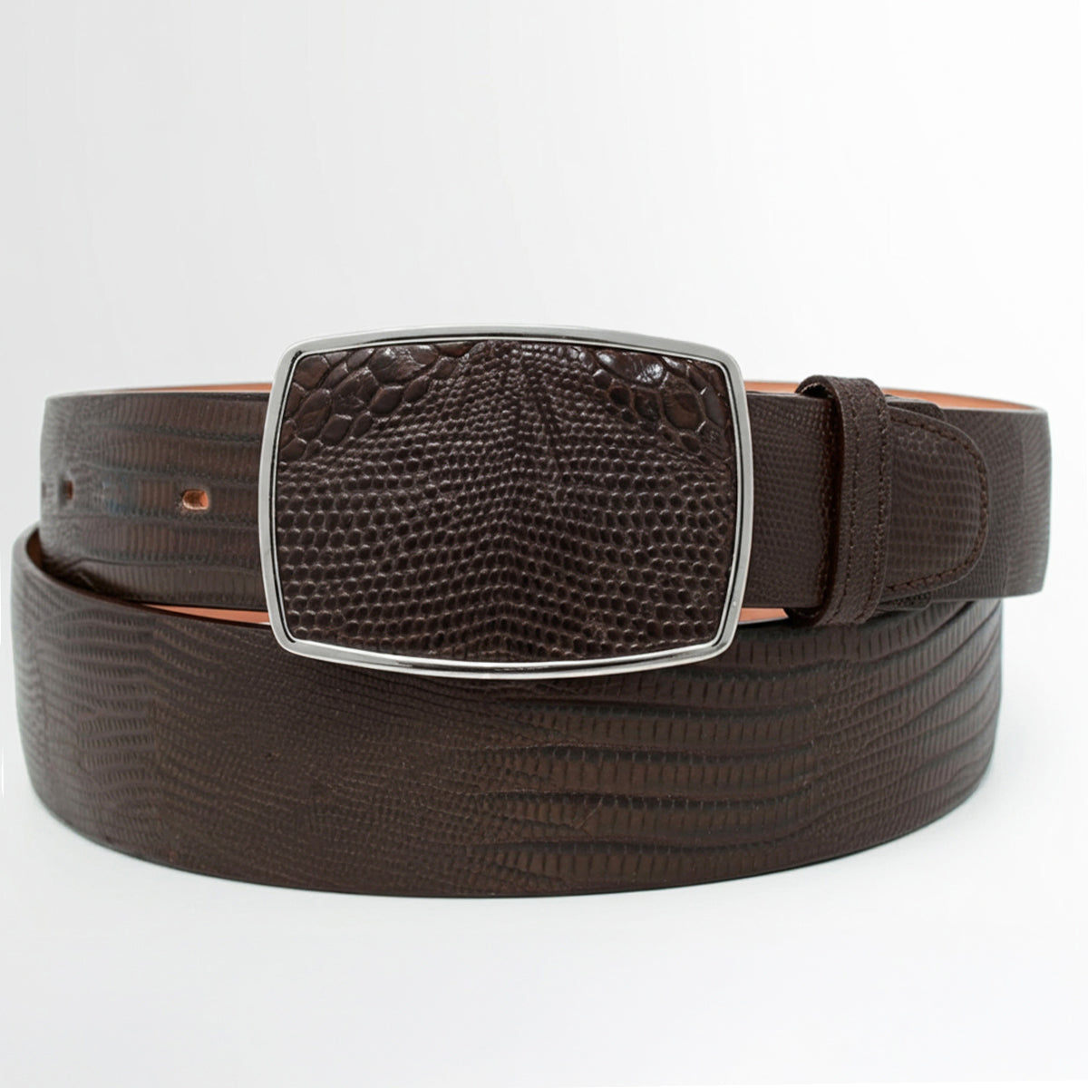 Teju Lizard Belt Available in Brown, Black, Navy Colors main image 1