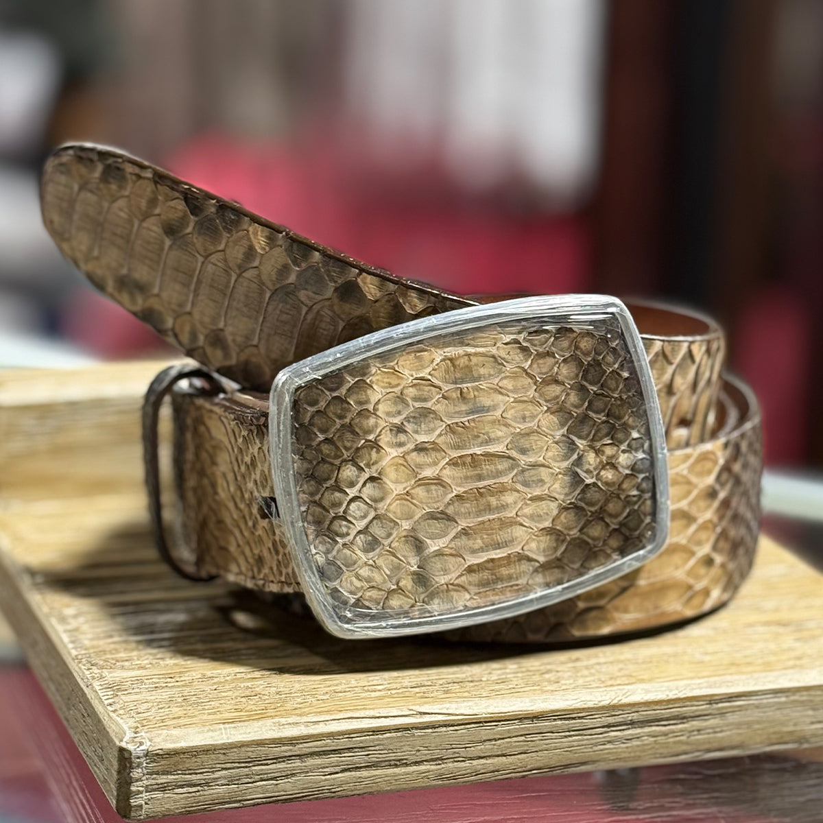 Oryx Snakeskin Belt | Authentic Python