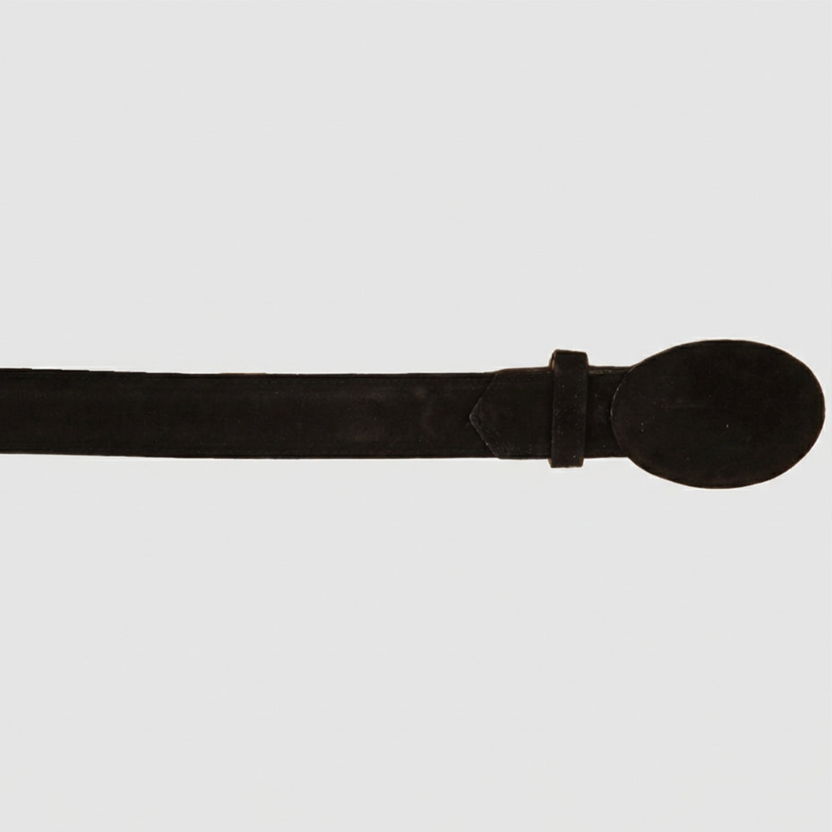 Black Suade Leather Belt Perforated Black Suede Belt | Handcrafted Elegance Made in Italy main image 2