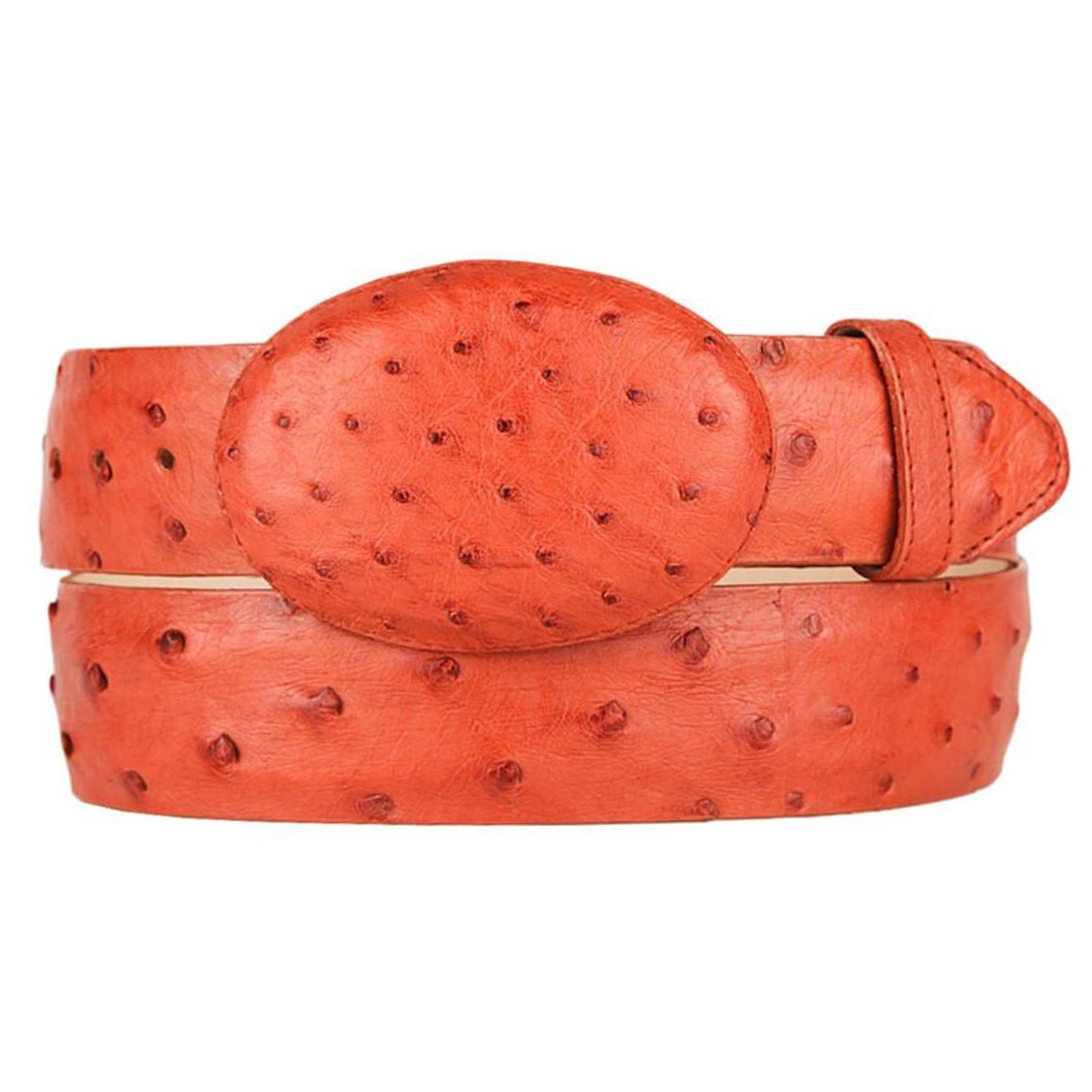 Cognac Ostrich Belt