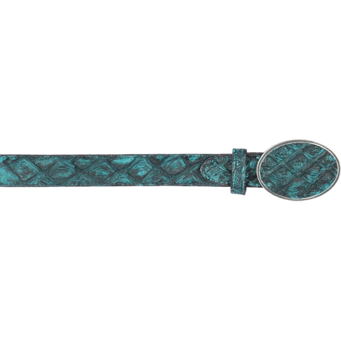 Brown Pirarucu Belt Print