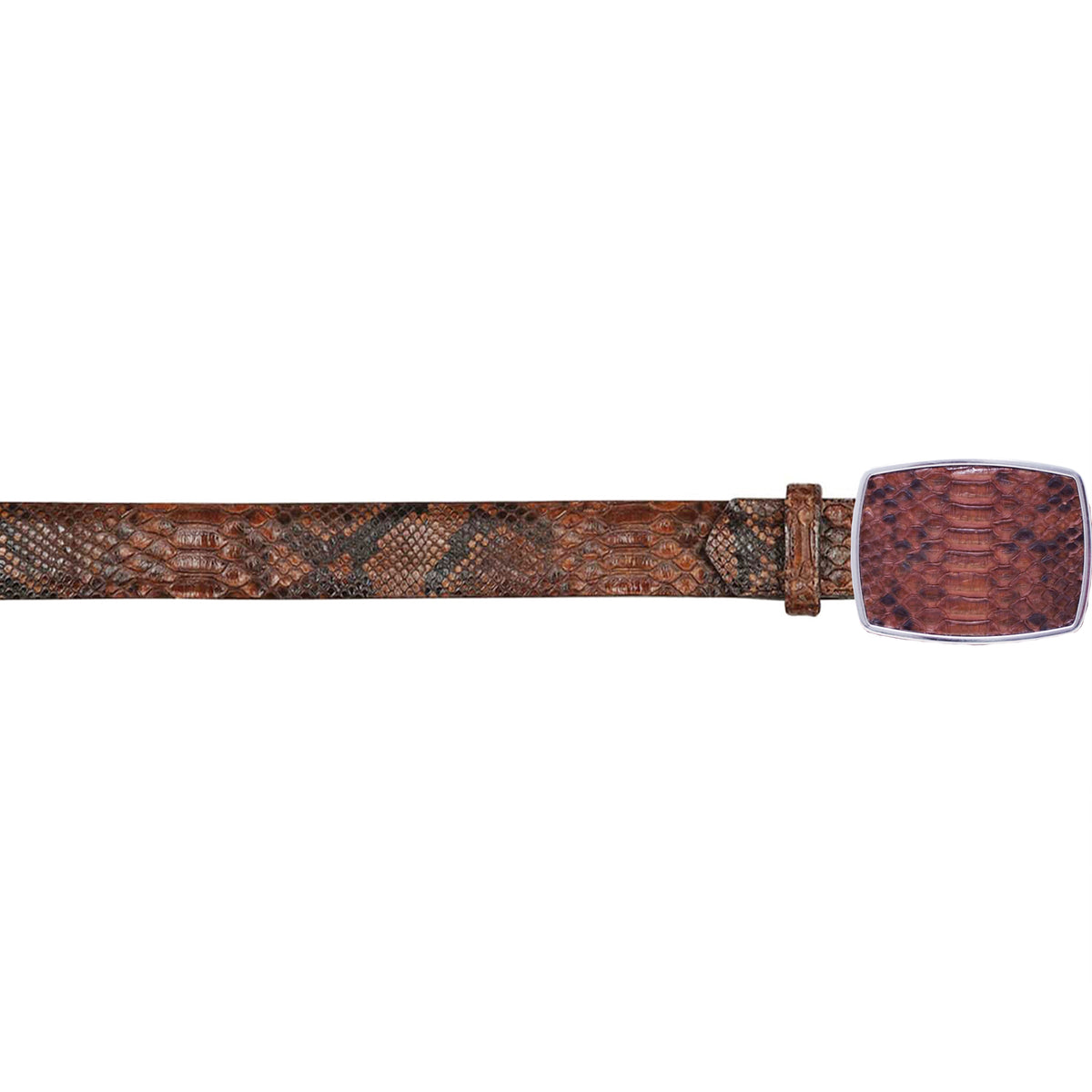 Treesje Brown Leather Waist Belt Metallic Snakeskin Detail Goldtone Studs Brown THREE Row Gold UK77 CONE Stud Belt Leather Handmade  main image 4