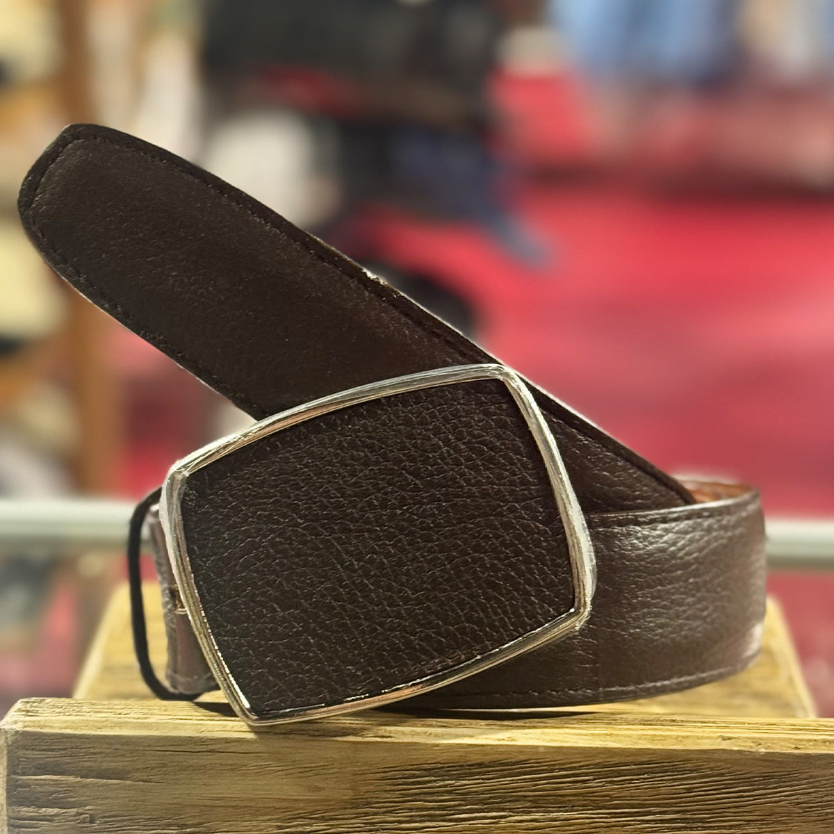Genuine Deer Leather Cowboy Belt