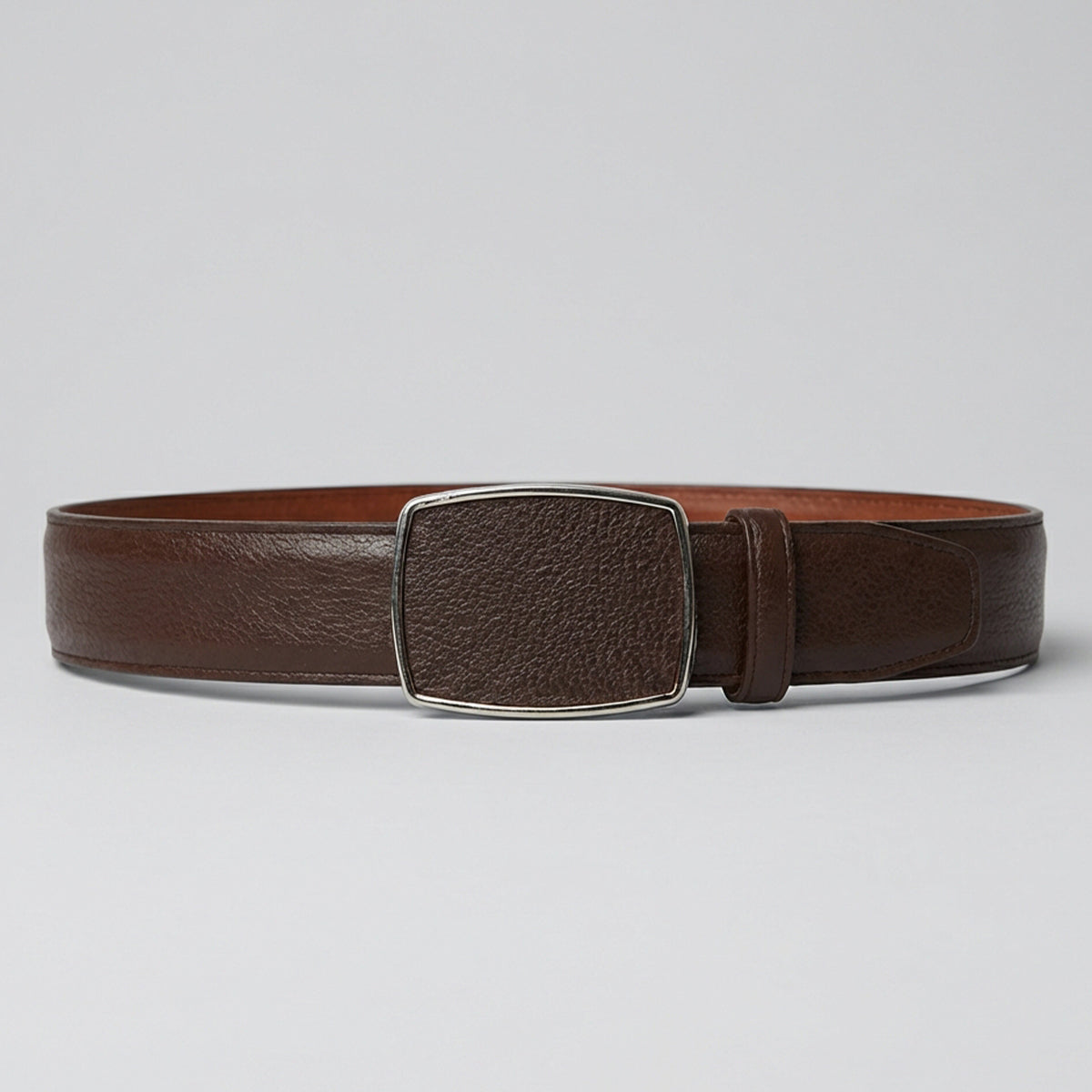 Genuine Deer Leather Brown Western Belt | Handcrafted display picture 2
