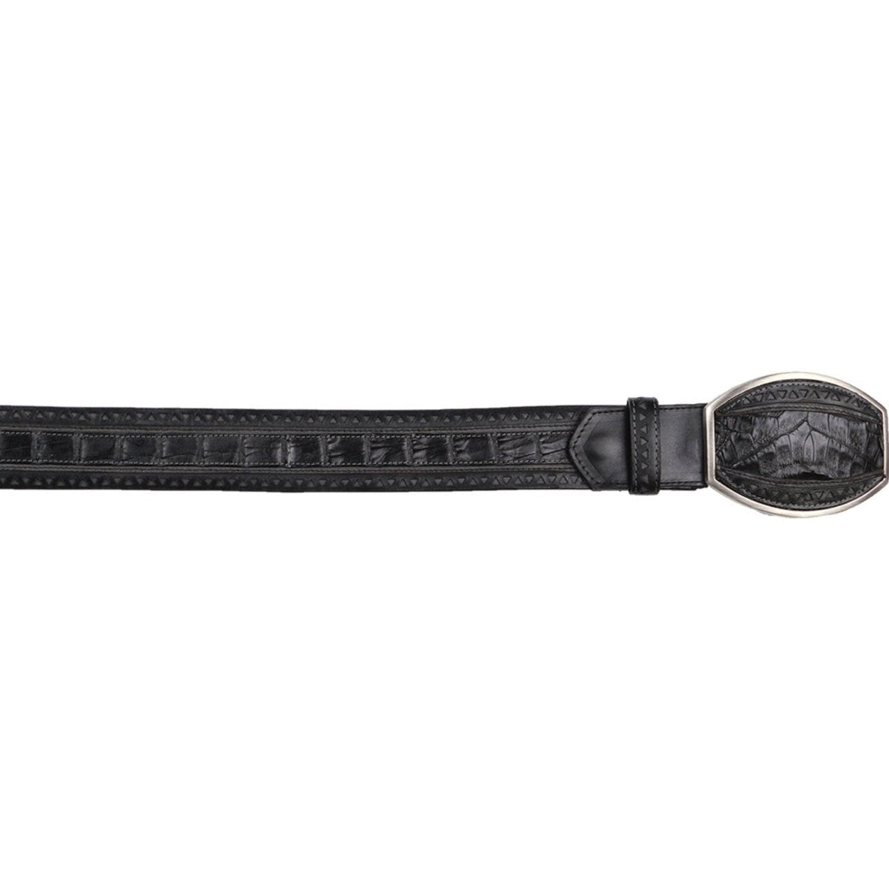 Casual Mens Black Crocodile Belt