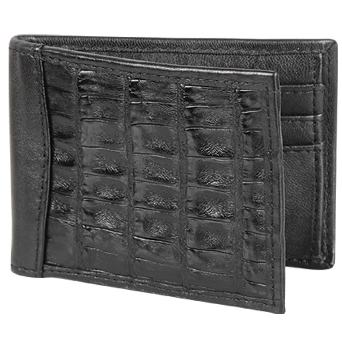 Caiman alligator wallet with money clip
