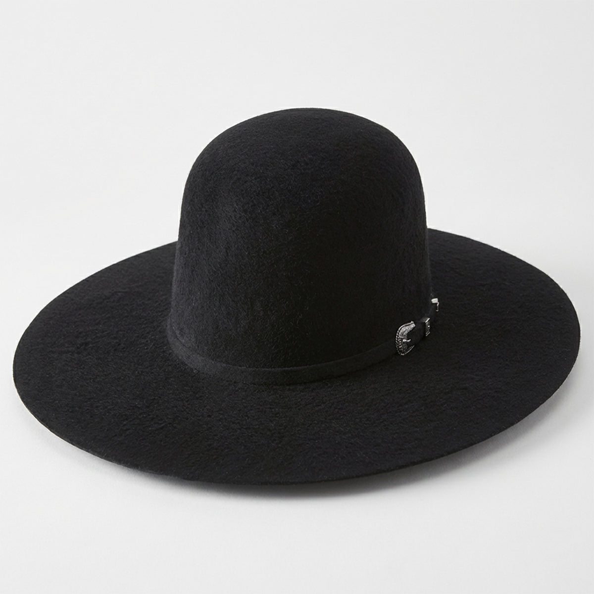 Cuernos Chuecos 10x grizzly felt open crown cowboy hat.