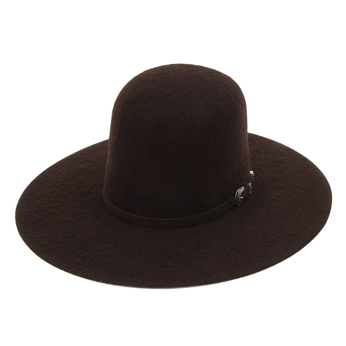 Cuernos Chuecos 10X grizzly brown open crown felt western hat.