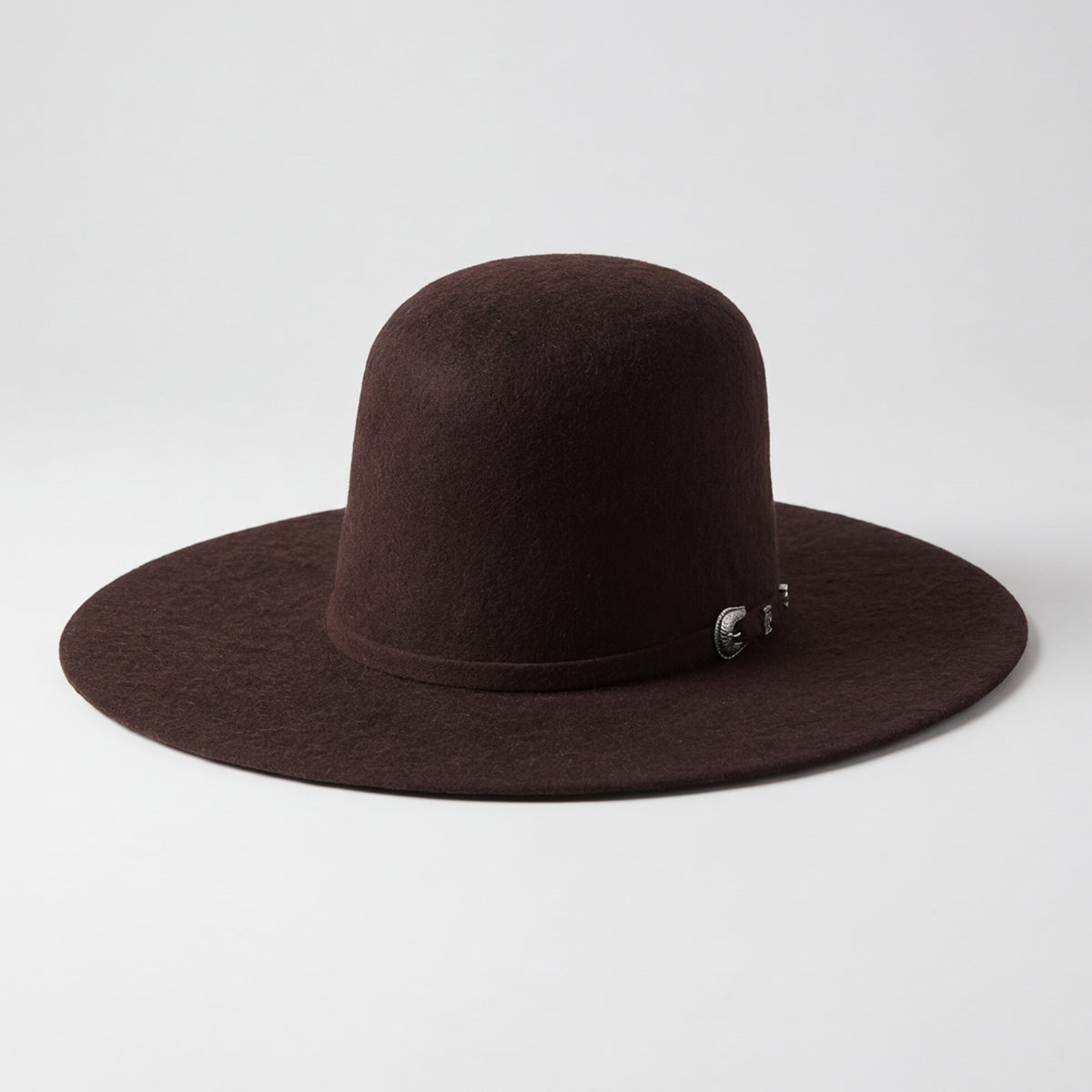 Cuernos Chuecos 10X grizzly brown open crown felt cowboy hat.