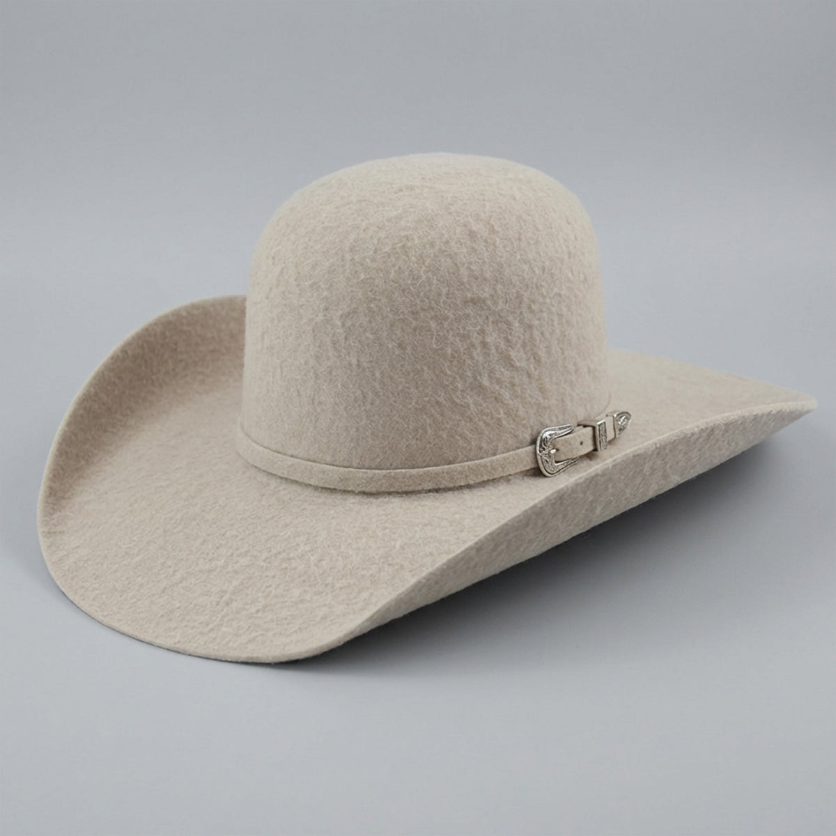 Cuernos Chuecos 10X Silverbelly Open Crown Grizzly Felt Cowboy Hat