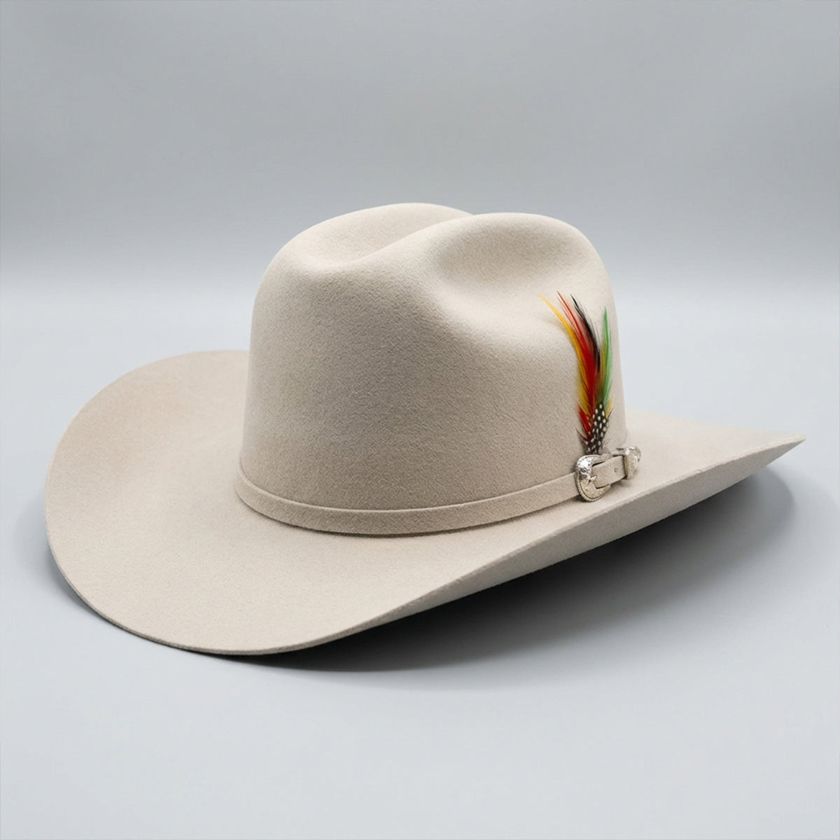 Cuernos Chuecos chaparral 6x silverbelly felt cowboy hat.