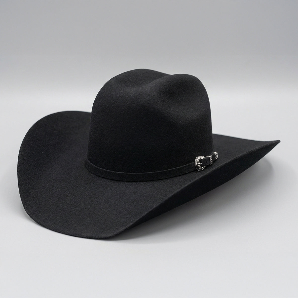 Cuernos Chuecos Black Felt Cowboy Hat