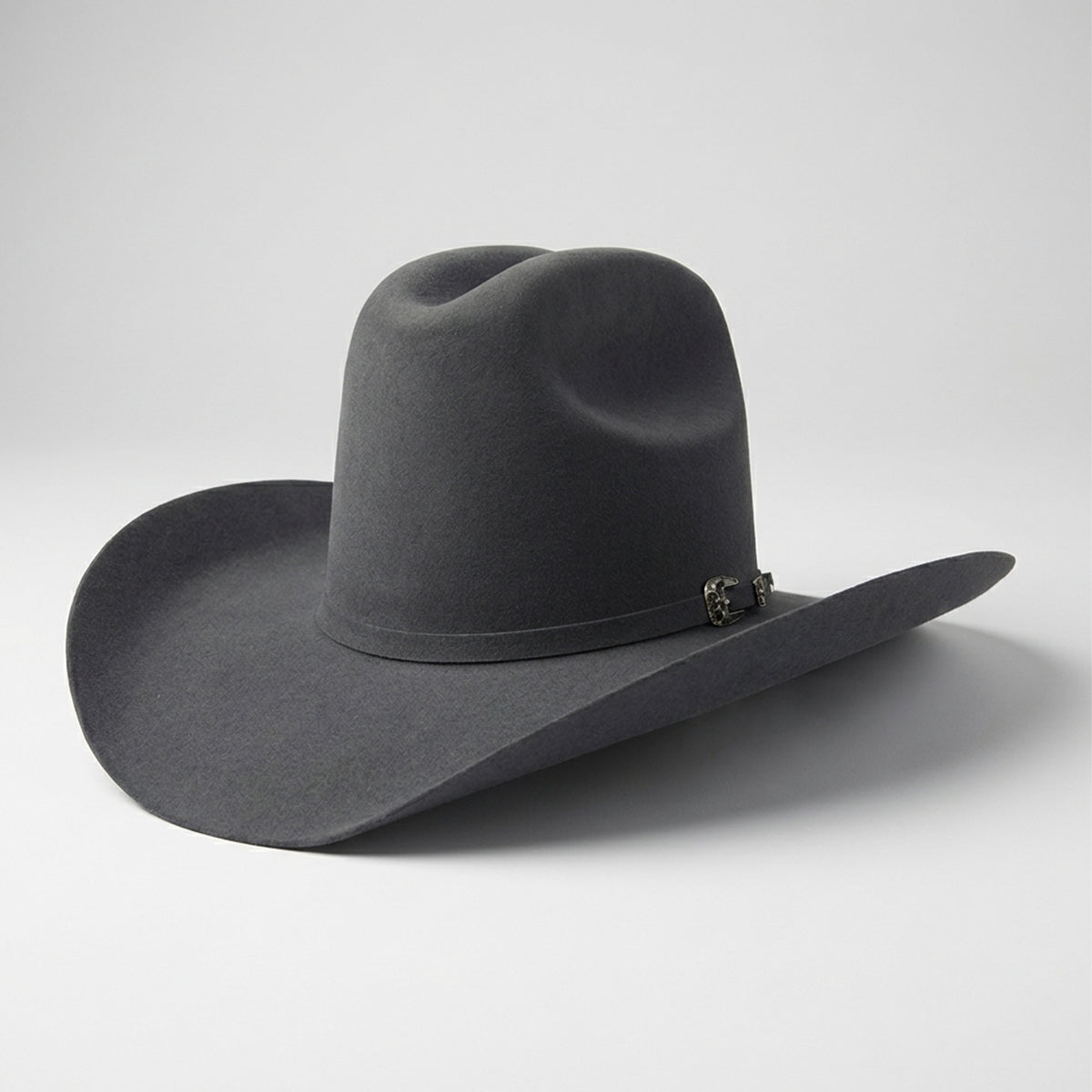 Cuernos Chuecos Sonora Quarter Horse charcoal grey 30x fur felt cowboy hat.