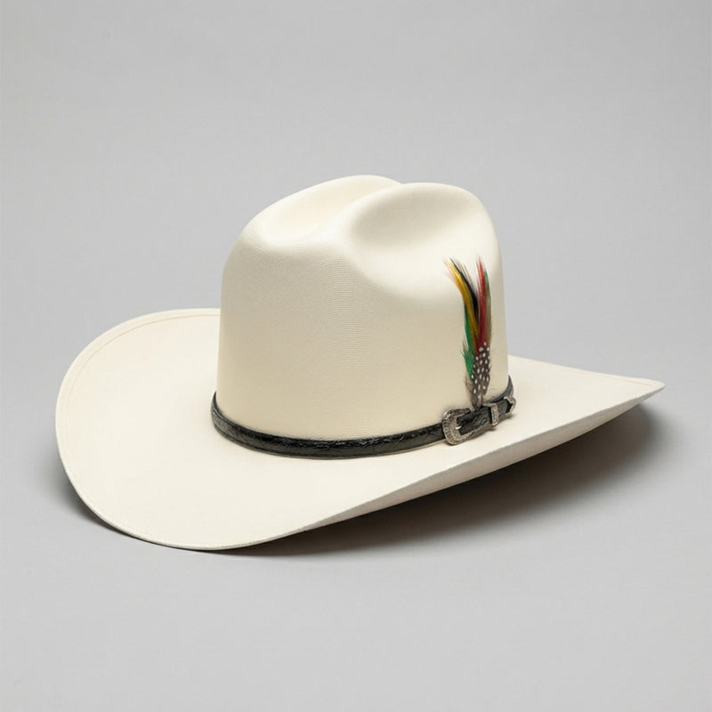 Cuernos Chuecos Johnson 5000X Straw Cowboy Hat 4" Brim