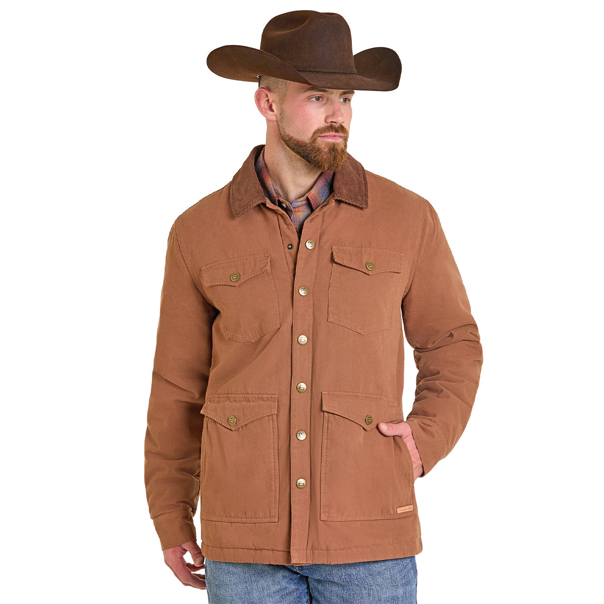 Washed Canvas With Corduroy Rancher Coat | Rock & Roll Denim