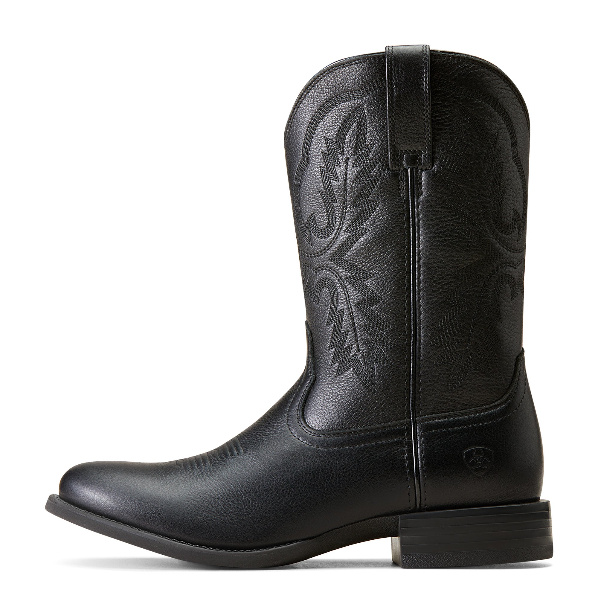Side view Ariat Black Sport Stratten Cowboy Boots