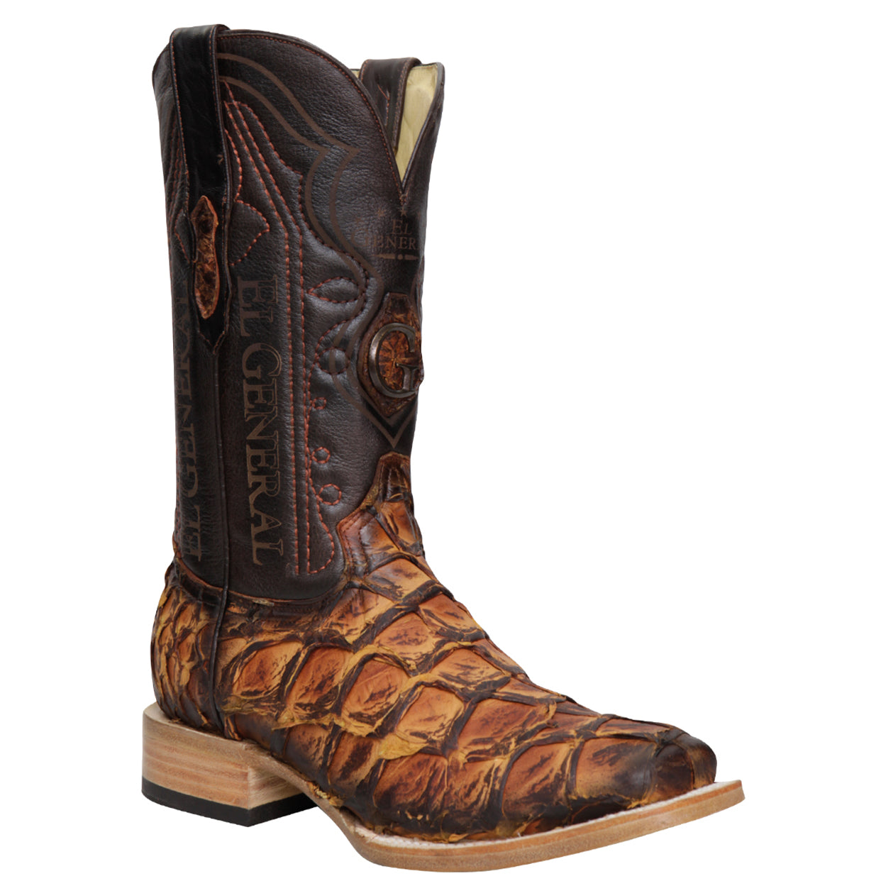 Mens Pirarucu Boots Square Toe El General