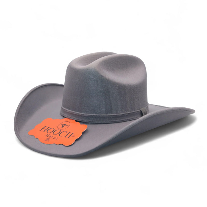 Hooch Grey faux felt western hat.