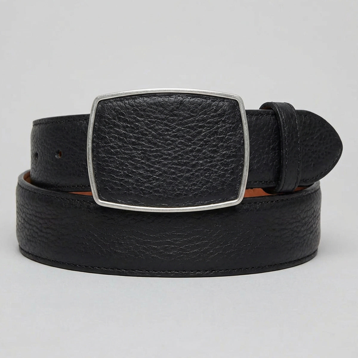 Black Grisly Finish Western Belt