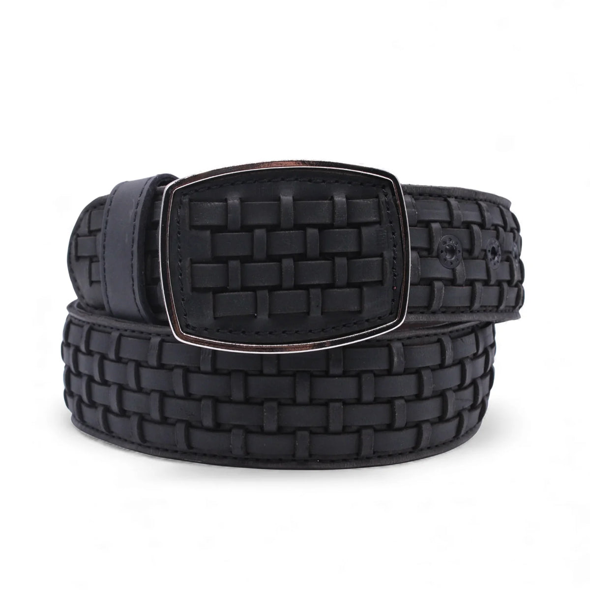 Black Petatillo Western Belt | Hand-Braided Leather