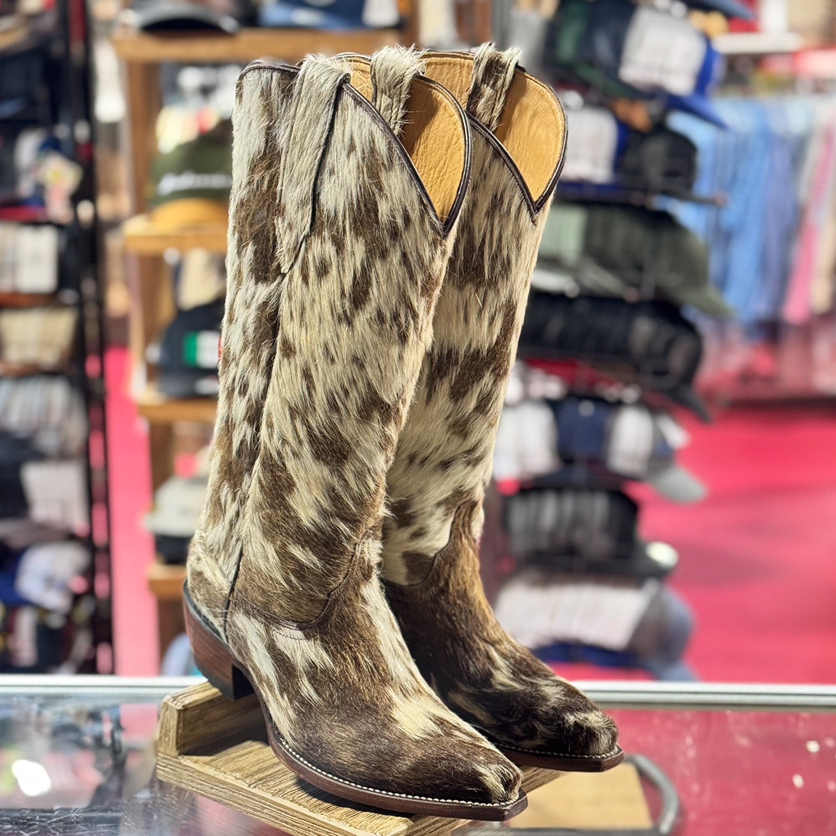 Lirac Women's Colorado Hair-On Hide Snip Toe Western Boots