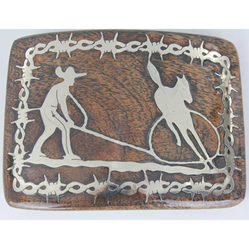 Manganas A Pie Charro Western Buckle