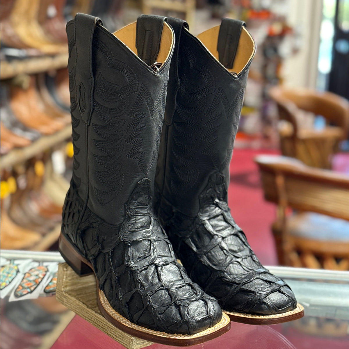 Black Pirarucu Boot