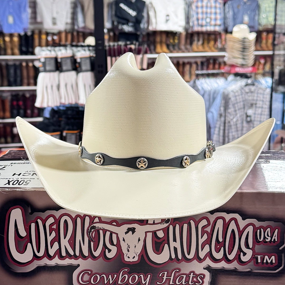 Cuernos Chuecos 500x Maverick straw hat cowboy hat