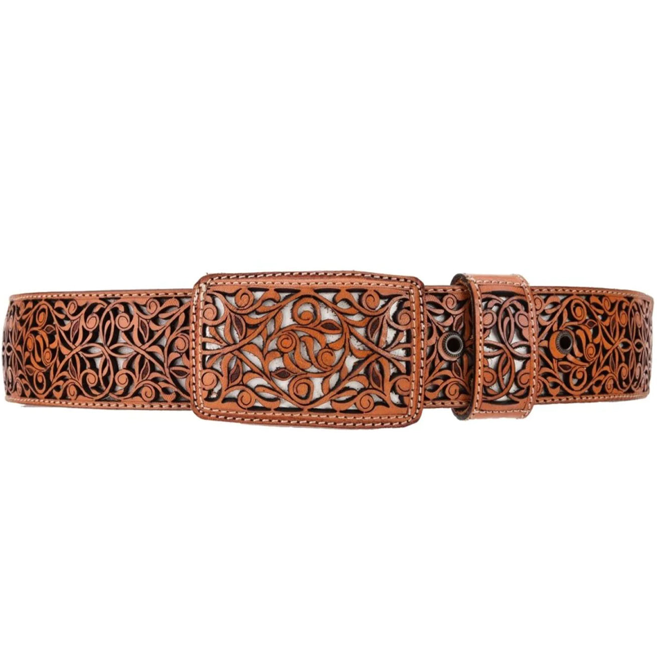 Leather cowboy belts