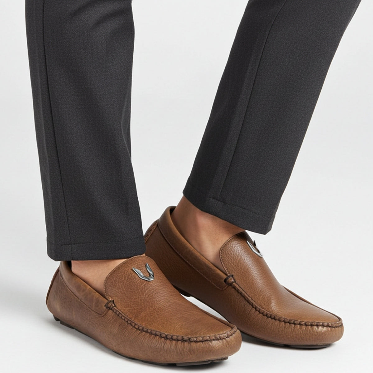 Honey Brown Moccasins R Toe