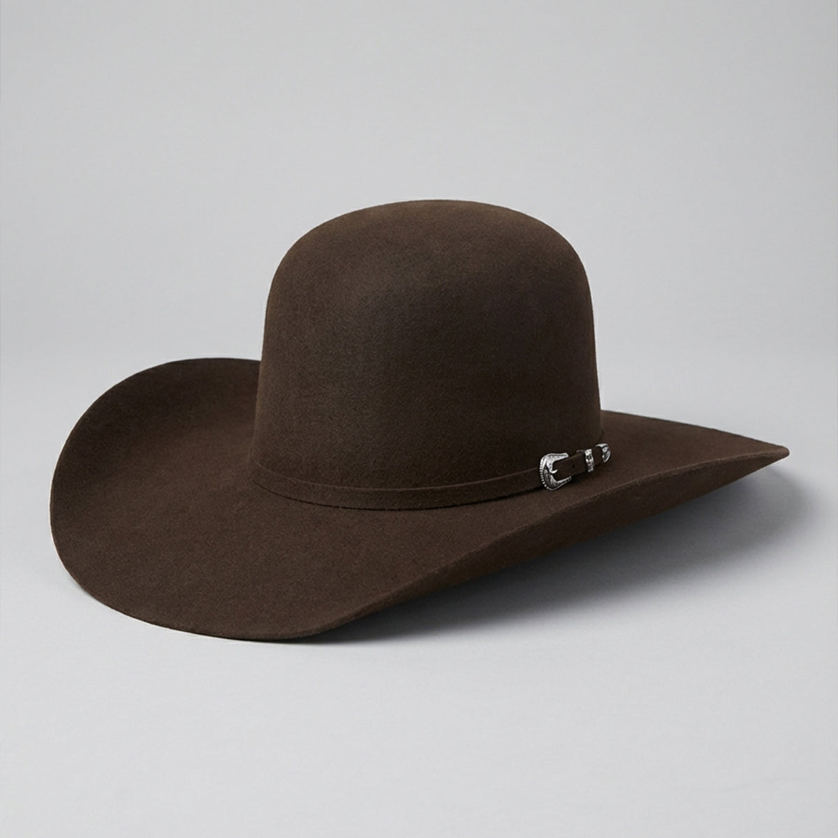 Cuernos Chuecos Brown Open Crown Cowboy Felt Hat