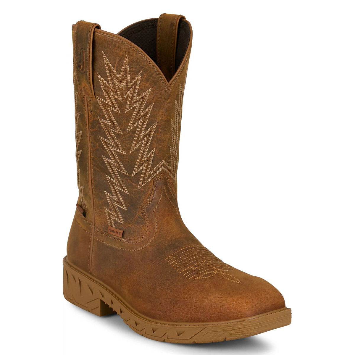 Justin Blinder Men's Brown Waterproof Steel Toe Work Boots
