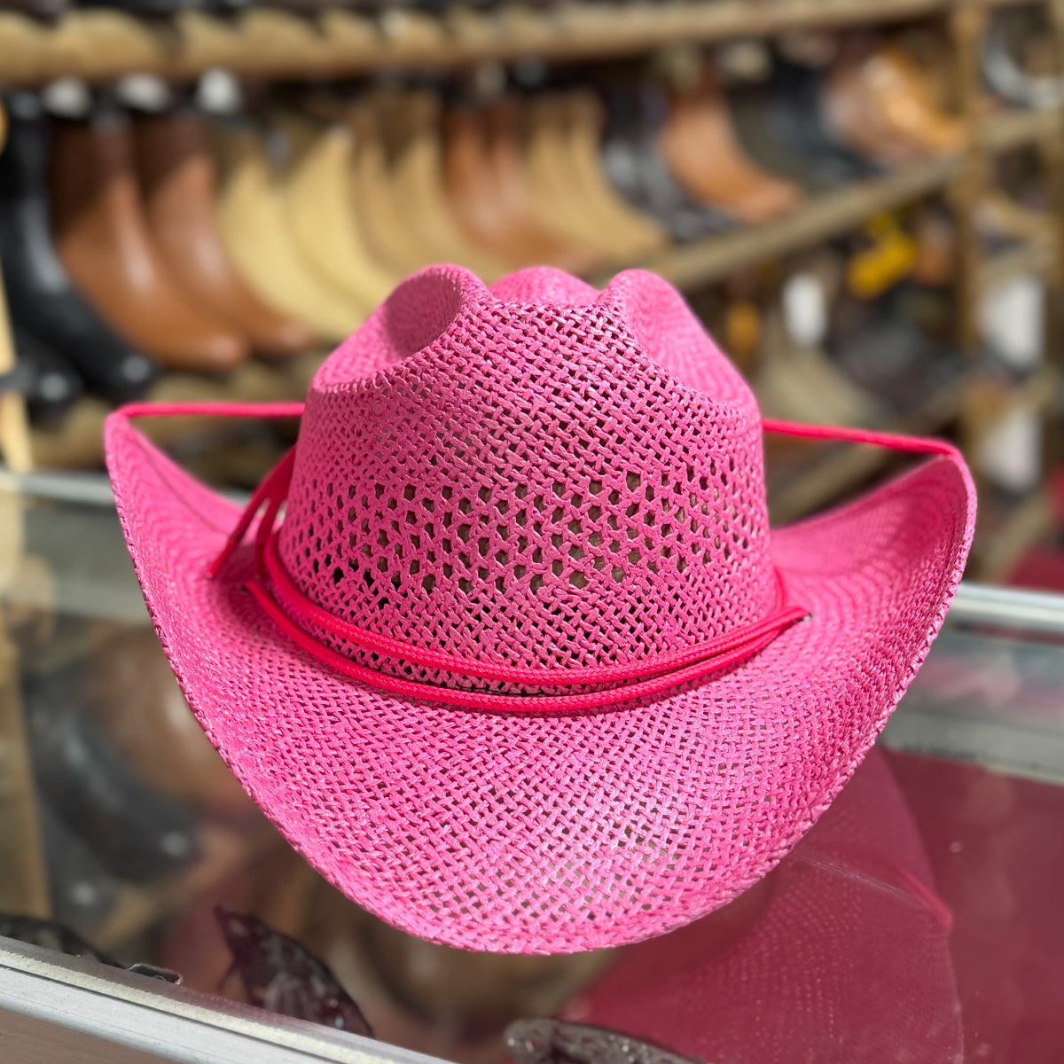 pink cowboy hat