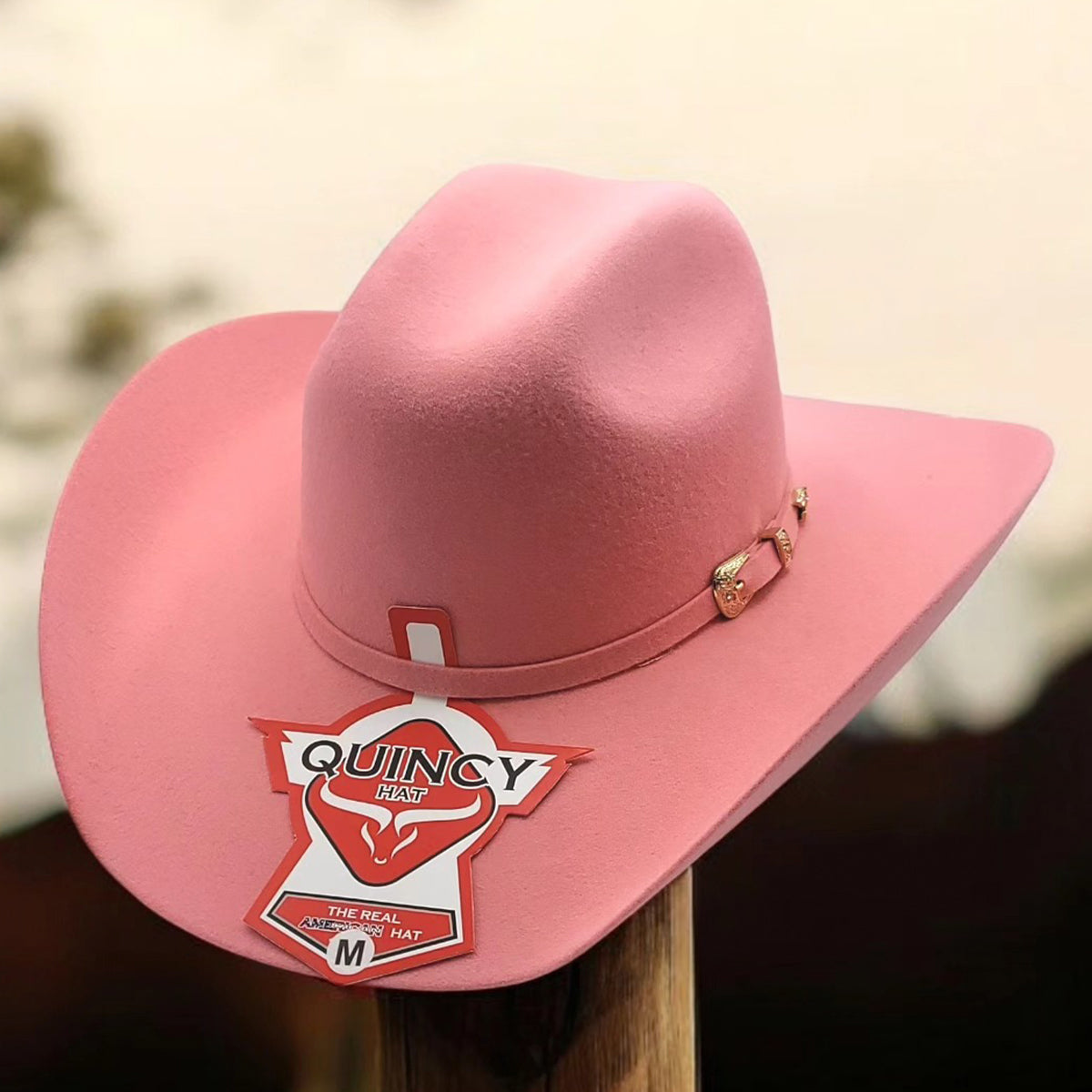 Pink Cowgirl Hat By Quincy - Main Image