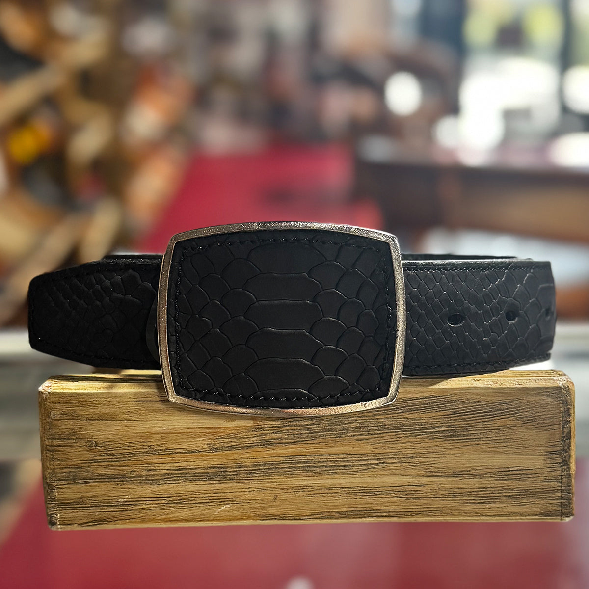 Printed Snakeskin Belt