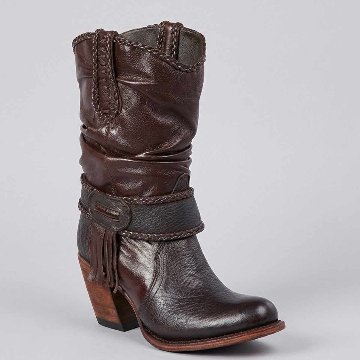 Quincy Women's Brown 8" Short Cowgirl Boot