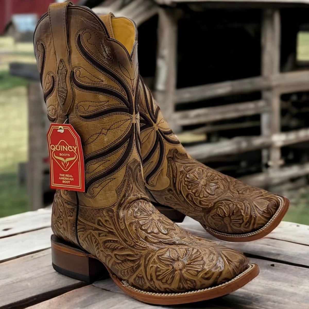 hand tooled cowboy boots