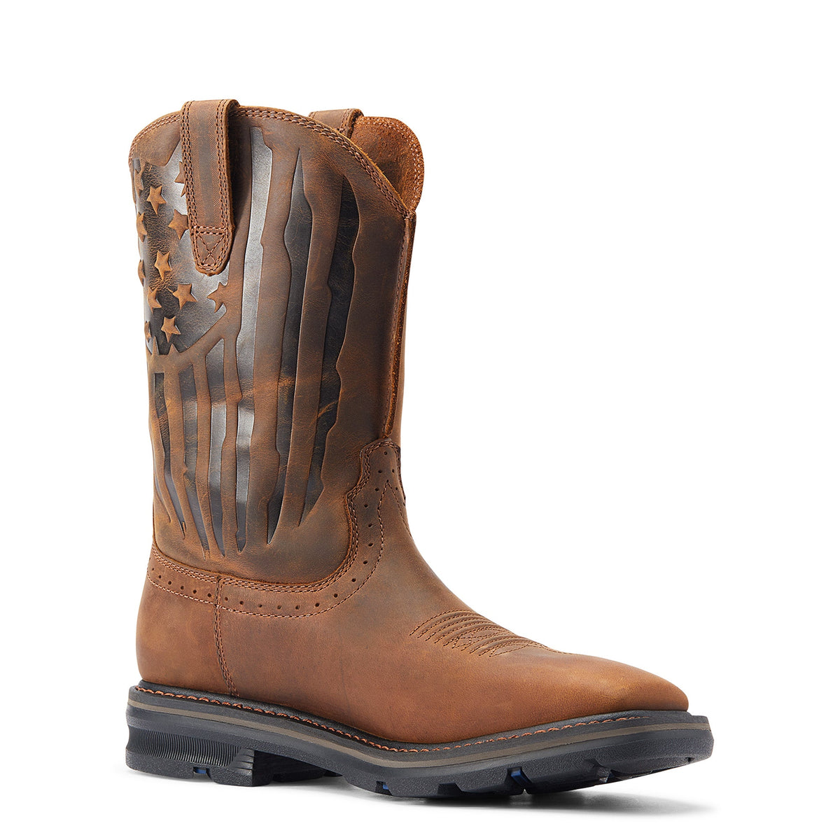NEW ARIAT men\'s steel-toe sierra shock shield work boot in brown/green ?️ Work in style and safety with the Ariat Sierra Shock  main image 4