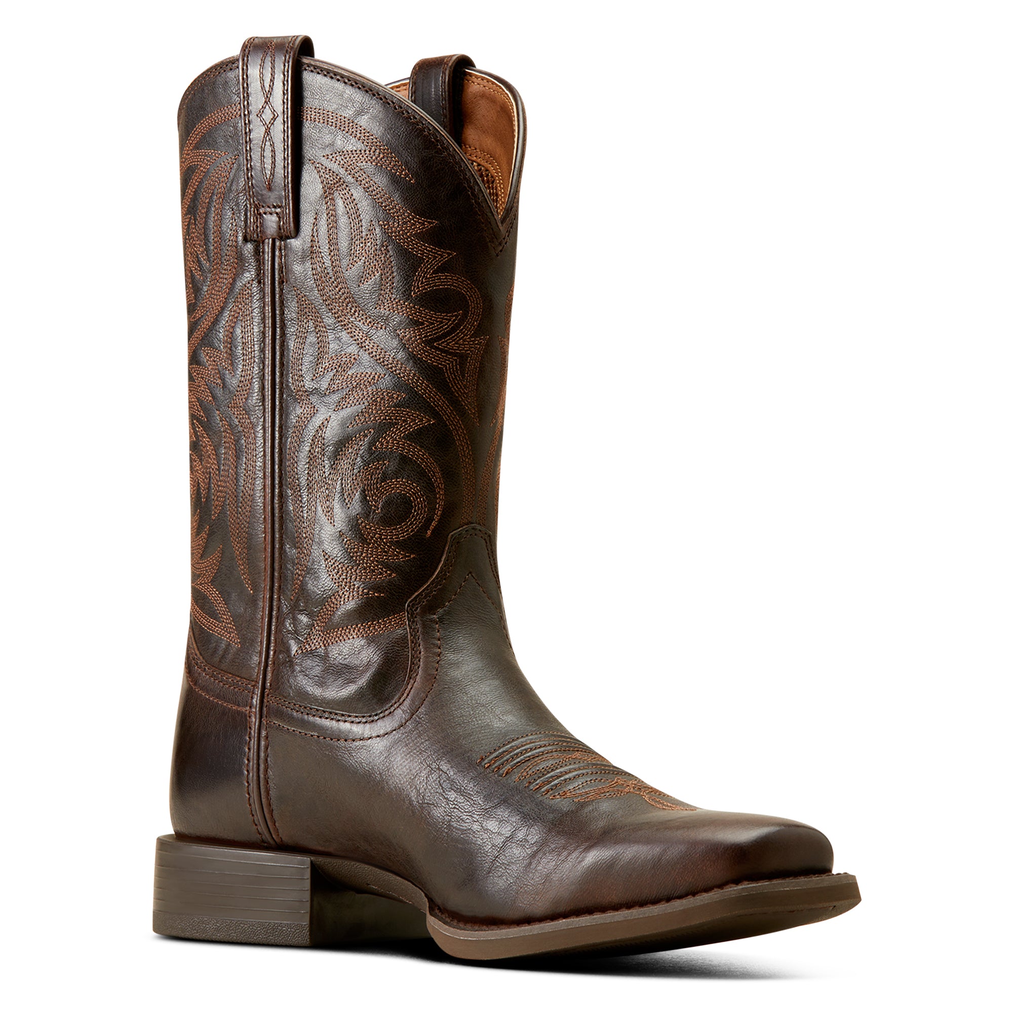 Bottes Cowboy ARIAT Amos Homme, Taille 9 D US – Marron/noir, Occasion