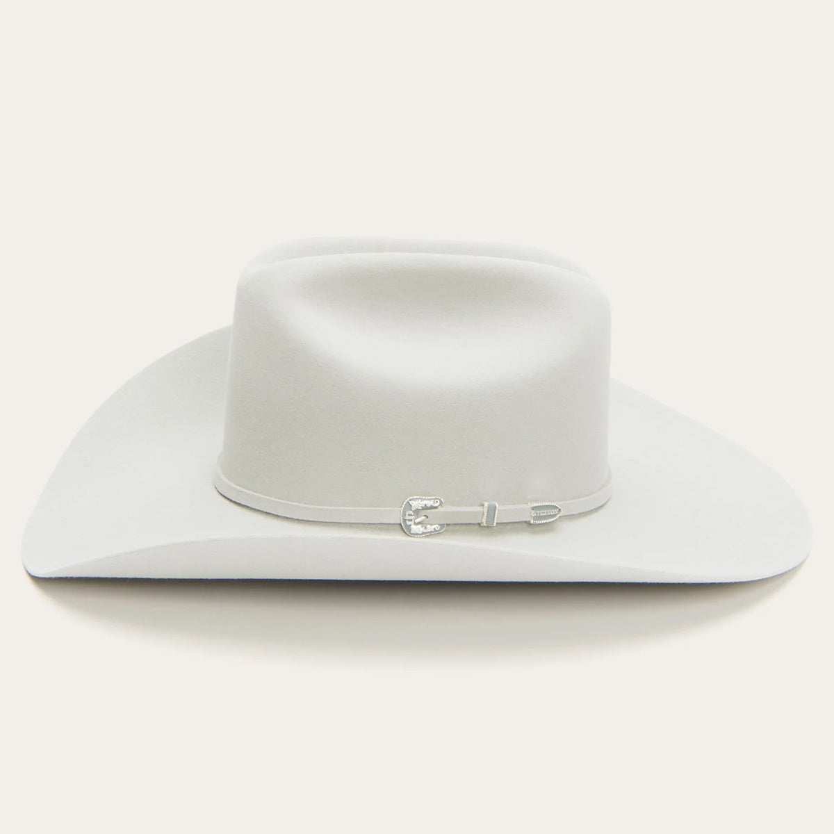 Side view Stetson Skyline 6X Cowboy Hat Silver Grey