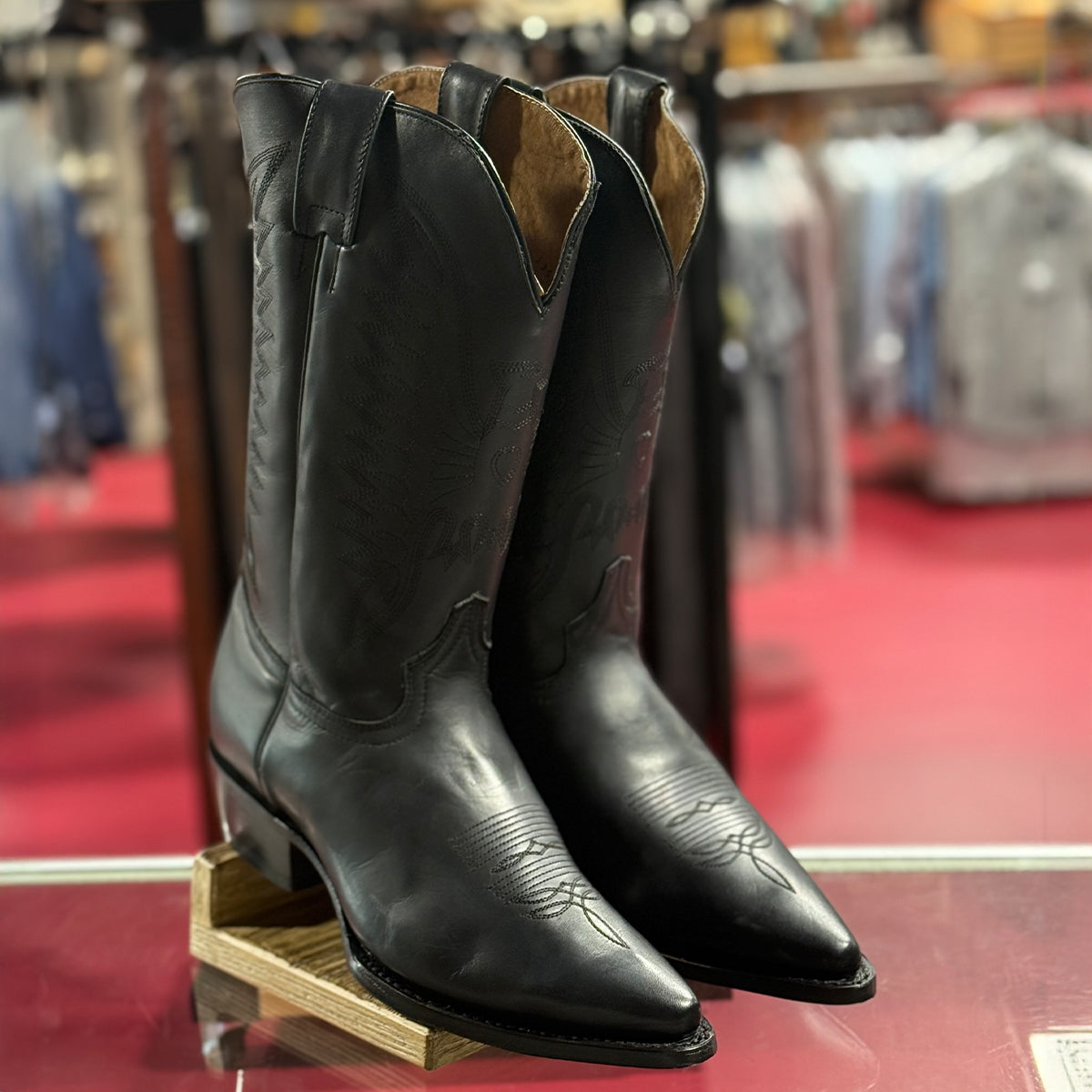 Black Snip Toe Cowboy Boots