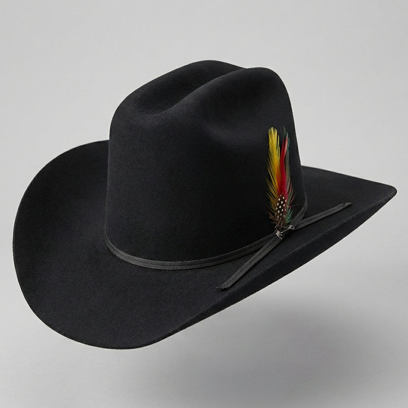 Texana Stetson Rancher 6X Negra Copa Alta Falda 3.5"